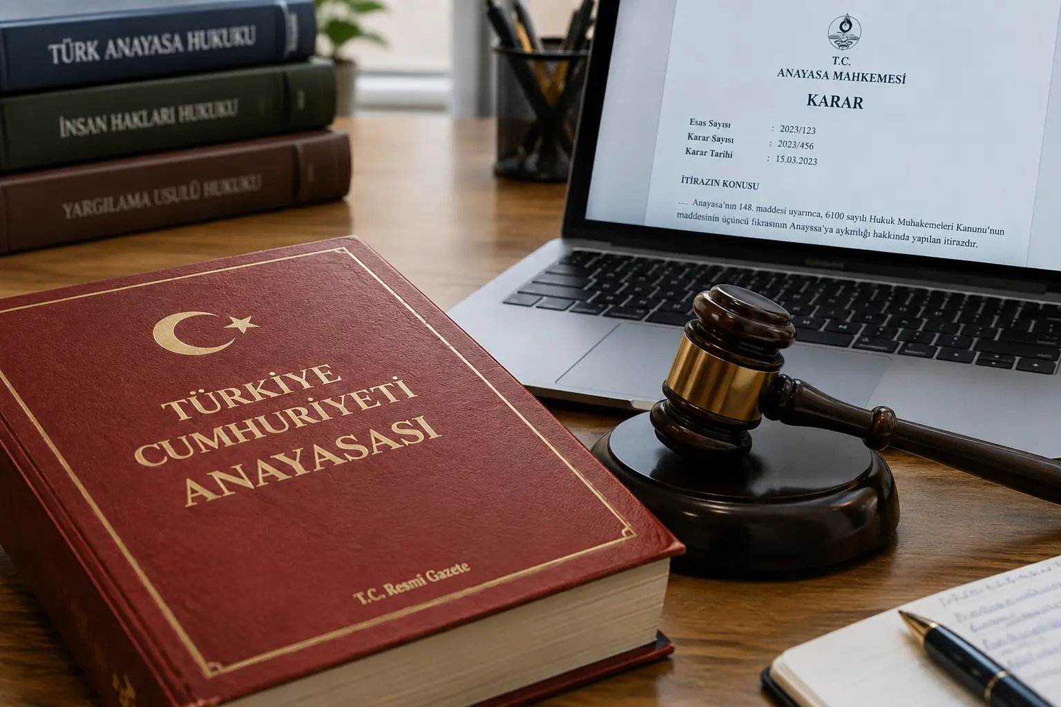 Anayasa hukuku tez önerisinde mahkeme kararı ve anayasa metni incelemesi